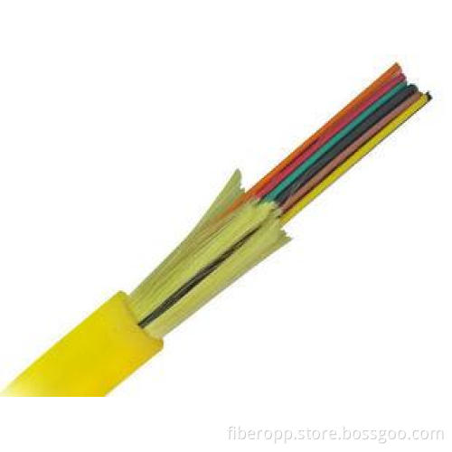 Indoor 12 Core Single Mode Fiber Optic Break Out Cable with